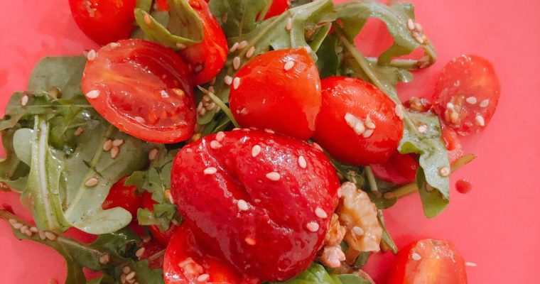 Seasonal Strawberry Arugula Salad