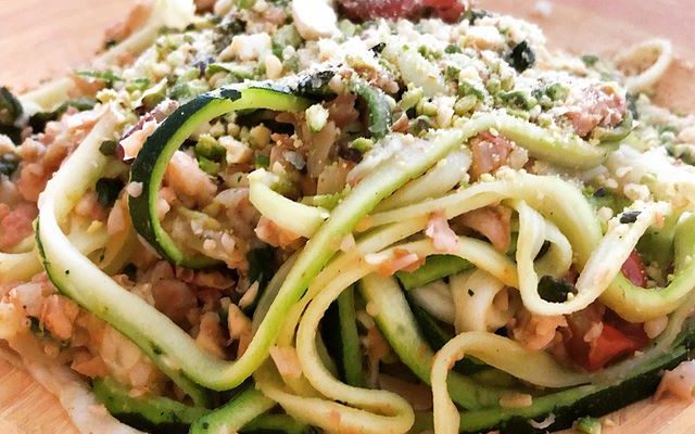 Zucchini Noodles with Bean Sauce