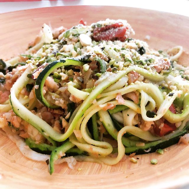 Zucchini Noodles with Bean Sauce